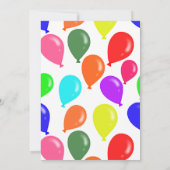 レインボーパーソナライズされたハッピーセブン誕生日レタリング 招待状 (裏面)