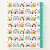 レインボーパーソナライズされたパターン構成 ノートブック (裏面)