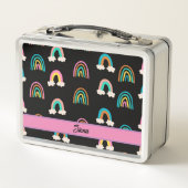 レインボーパーソナライズされたパターン メタルランチボックス (裏面)