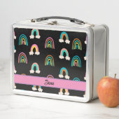 レインボーパーソナライズされたパターン メタルランチボックス (インサイチュ)