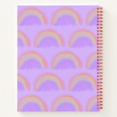 レインボーパーソナライズされたパターンsketchbookの名前 ノートブック (裏面)