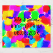 レインボーパーソナライズされたパーティー ビールラベル (シングルラベル)