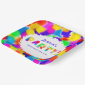 レインボーパーソナライズされたパーティー ペーパープレート (傾斜あり)