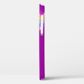 レインボーパーソナライズされたパープル名電話番号 Case-Mate iPhoneケース (裏面 / 左)