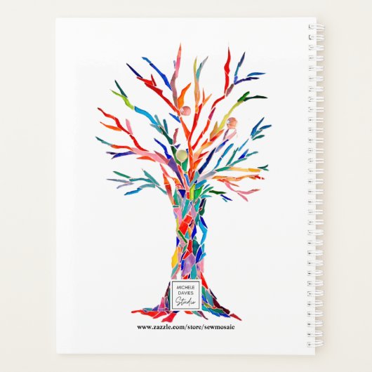 レインボーパーソナライズされたファミリーツリーミールプランナー2022 プランナー手帳 (裏面)