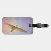 レインボーパーソナライズされたフクロウ荷物タグ ラゲッジタグ (裏面横)