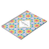 レインボーパーソナライズされたフローラ噴水アールデコ ノートブック (左側)