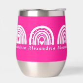 レインボーパーソナライズされたホットピンク (左面)