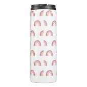 レインボーパーソナライズされたホパステルピンク タンブラー (裏面)