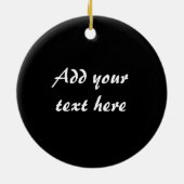 レインボーパーソナライズされたホワイトミュージックノート(ブラック) セラミックオーナメント (裏面)