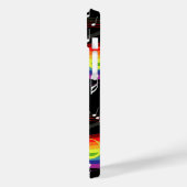 レインボーパーソナライズされたホワイトミュージックノート（ブラック） Case-Mate iPhoneケース (裏面 / 左)