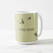 レインボーパーソナライズされたマス15oz.セラミック製マグカップ コーヒーマグカップ (正面右)