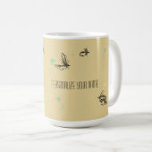 レインボーパーソナライズされたマス15oz.セラミック製マグカップ コーヒーマグカップ (正面右)