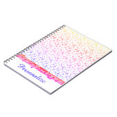 レインボーパーソナライズされたミュージックテーマ ノートブック (左側)