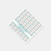 レインボーパーソナライズされたミュージック・ノート（白） スタンダードカクテルナプキン (角)