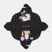 レインボーパーソナライズされたユニコーンありがとうパーティー フェイバーボックス (折り畳みなし)