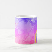 レインボーパーソナライズされたユニコーンホットチョコレートキッズ モーフィングマグカップ (中央)