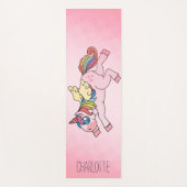 レインボーパーソナライズされたユニコーン ヨガマット (正面)