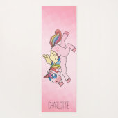 レインボーパーソナライズされたユニコーン ヨガマット (裏面)