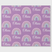 レインボーパーソナライズされたラッピング紙シート ラッピングペーパー (フラット)