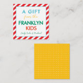 レインボーパーソナライズされた兄弟姉妹ギフト囲い ノートカード (正面/裏面)