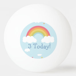 レインボーパーソナライズされた子供の誕生日パーティーボタン 卓球ボール