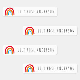 レインボーパーソナライズされた新学期キッズ ラベル