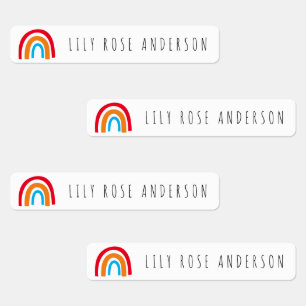 レインボーパーソナライズされた新学期キッズ ラベル