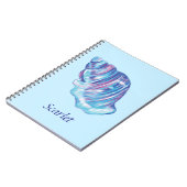 レインボーパーソナライズされた海シーセルイラストレーション ノートブック (左側)