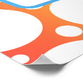 レインボーパーソナライズされた誕生日 ポスター (角)