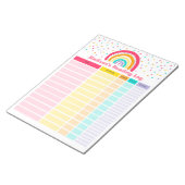 レインボーパーソナライズされた読ズログホームスクールLog ノートパッド (アングル)