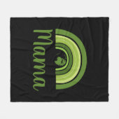 レインボーパーソナライズされた・アース・ママ フリースブランケット (正面(横))