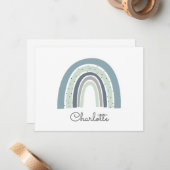 レインボーパーソナライズされた ノートカード (正面/裏面インサイチュ)