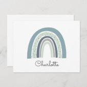 レインボーパーソナライズされた ノートカード (正面/裏面)