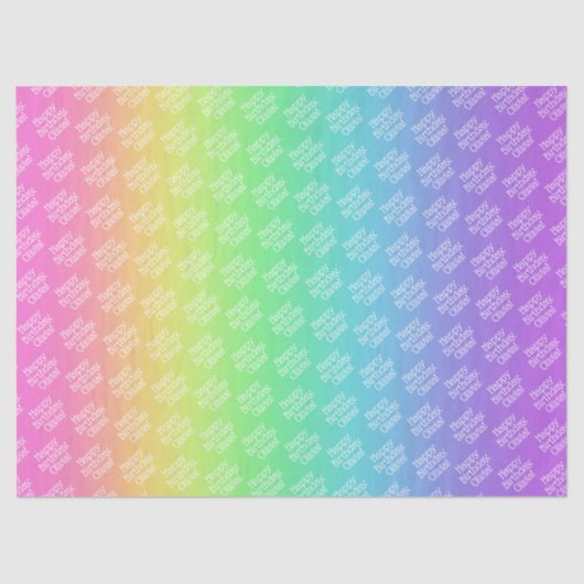 レインボーパーソナライズされた 薄葉紙 (正面)