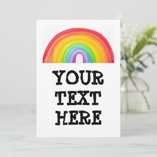 レインボーパーティの招待状カスタム 招待状 (スタンド正面)