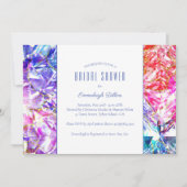 レインボーパーティーカラークリスタルジェムストーンブライダルシャワー 招待状 (正面)