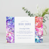 レインボーパーティーカラークリスタルジェムストーンブライダルシャワー 招待状 (スタンド正面)