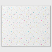 レインボーパーティーパターン明るいおもしろいカラフル モダン ラッピングペーパー (フラット)