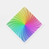 レインボーパーティー紙ナプキン。 スタンダードランチョンナプキン (角)