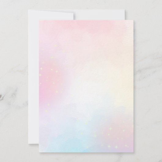 レインボーパーティー10番目の誕生日招待状 招待状 (裏面)