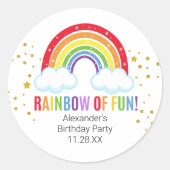 レインボーパーティー ラウンドシール (正面)
