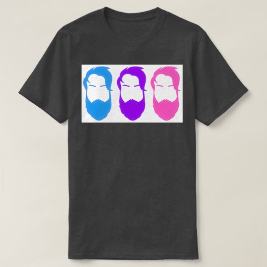 レインボーヒゲ1 Tシャツ (デザイン正面)