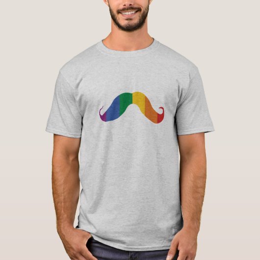 レインボーヒゲ.png tシャツ (正面)