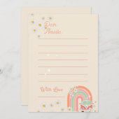 レインボーヒッピー誕生日タイムカプセルメッセージカード シーズンカード (正面/裏面)