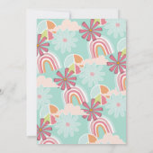 レインボーヒッピー誕生日パーティーへの招待 招待状 (裏面)