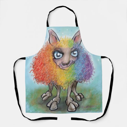 レインボーヒツジ エプロン (正面)