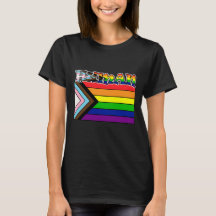 レインボーヒトLGBTQフラッグサポートとプライドT-Shir
