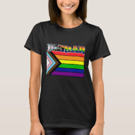 レインボーヒトLGBTQフラッグサポートとプライドT-Shir Tシャツ