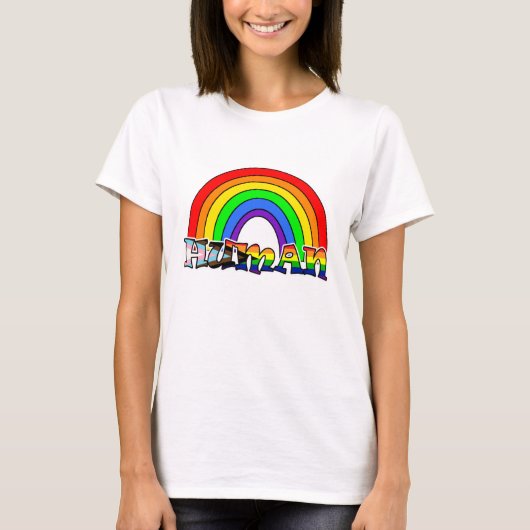 レインボーヒトLGBTQ+ Tシャツ (正面)